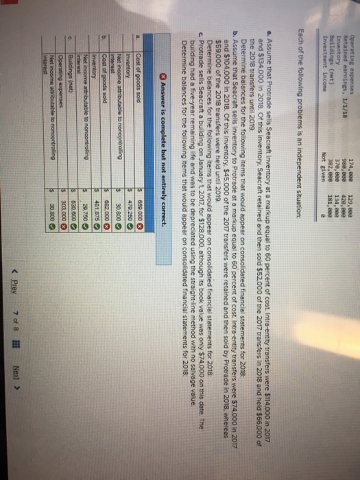  Please correct the calculations marked wrong and explain. Thank you Inventory