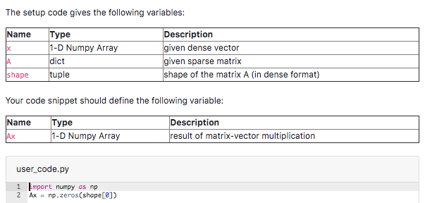the shape of the matrix as a tuple shape = (nm) and