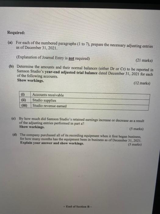 to use for photos shots. Adjusting entries are performed on a monthly