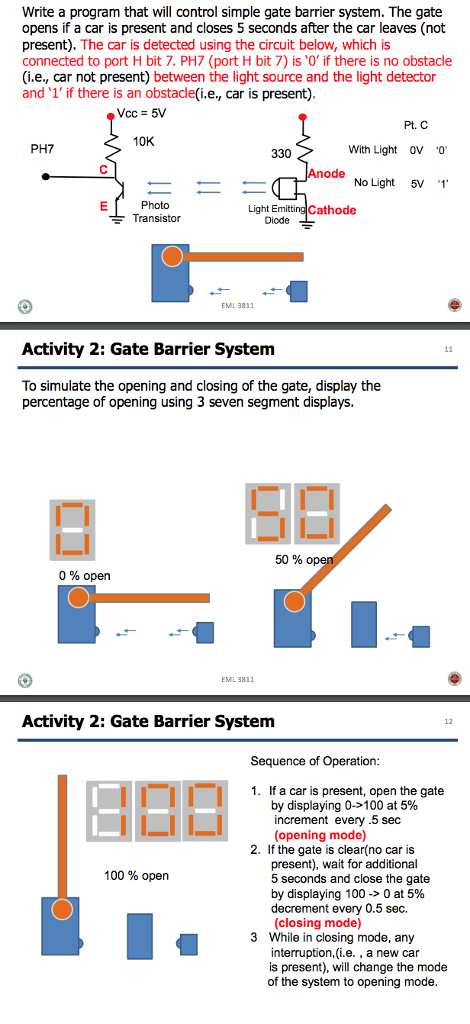 "Using C In code blocks" Write a program that will control simple