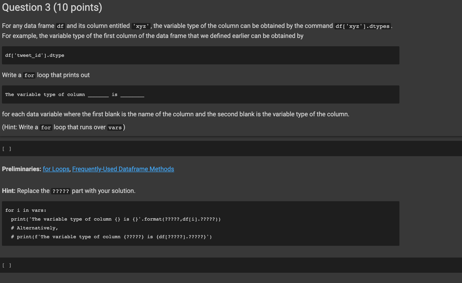 Print out the dimension (\# rows and \# columns) of the data