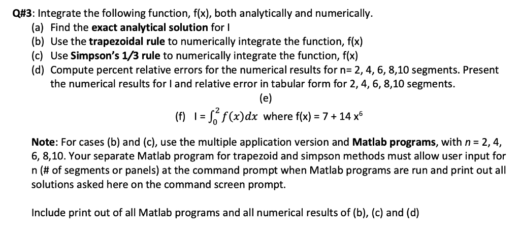 Can you please help me with the MATLAB programming? Please show all
