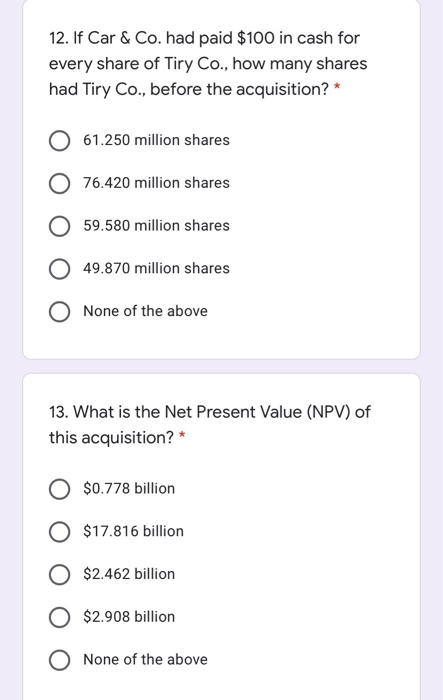 share for Houston Inc. and Tetra Co. is S13 per share. Houston