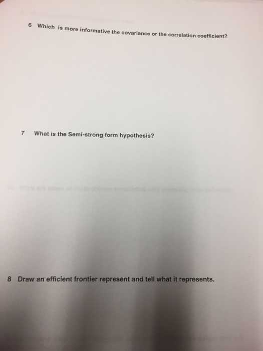  Which is more informative the covariance or the correlation coefficient? What