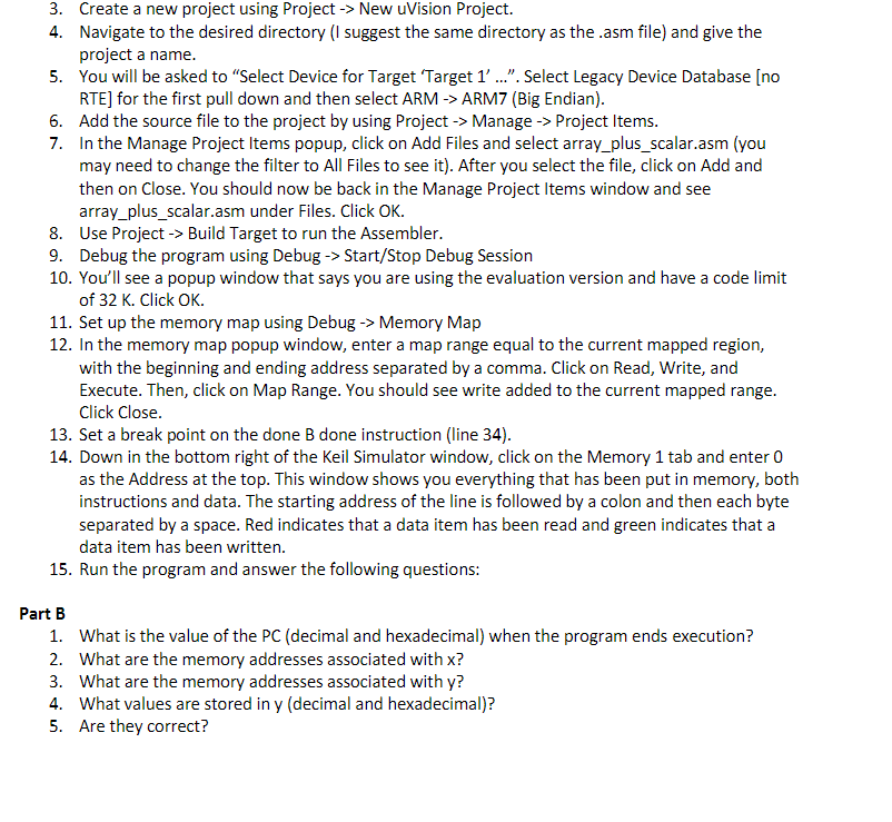 3. Create a new project using Project > New uVision Project.