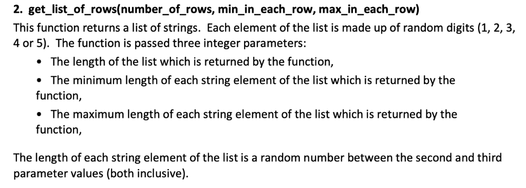 This assignment creates a list of strings where each element has a