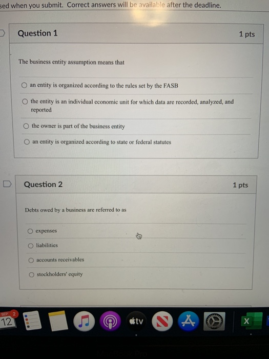  sed when you submit. Correct answers will be available after the