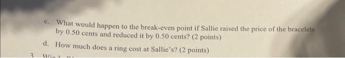 the associated solutions. 1. If sales is $13,000 and variable costs is