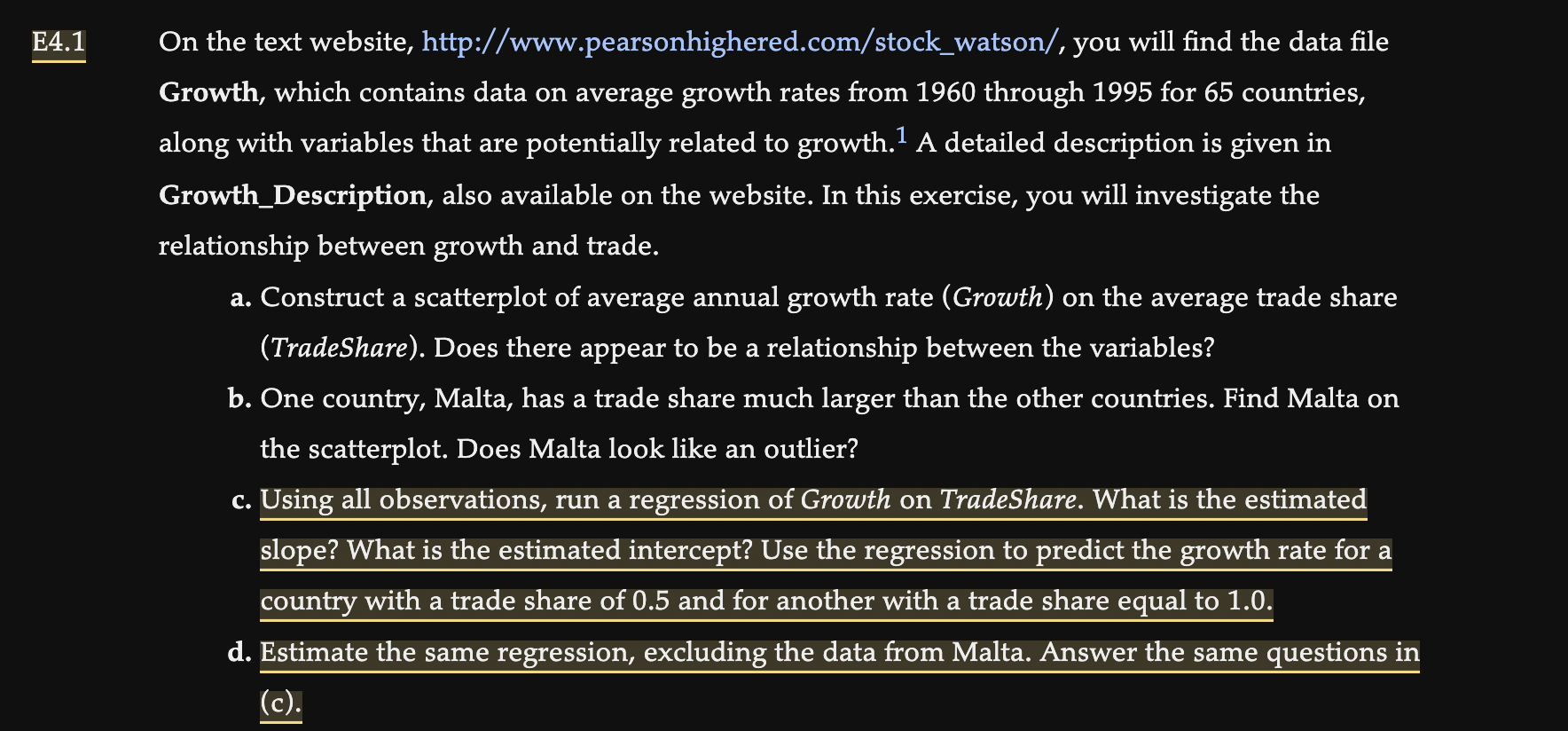 plz do c and d in STATA MODE, thank you On the