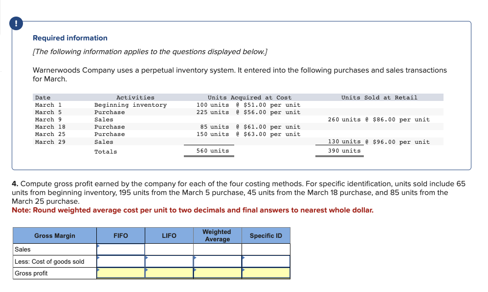 are. also please answer this. Required information [The following information applies to