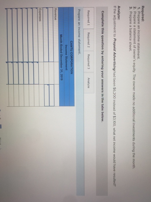 December 31, 2019, after the company had completed the first month of