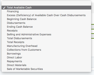 are shown by the drop down menu above. Thanks in advance! Exercise