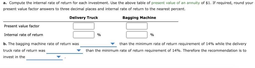 Internal Rate of Return MethodTwo Projects Munch N Crunch Snack Company is