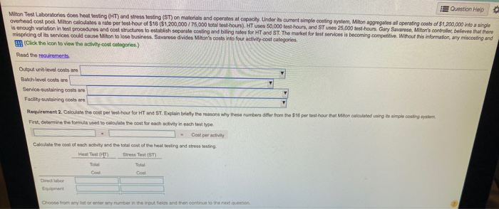 testing (ST) on materials and operates at capacity. Under its current simple