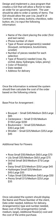In Java using JavaFX Yes, another field for size is required. Design
