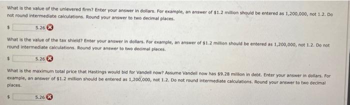 with Change in Capital Structure Hastings Corporation is interested in acquiring Vandell