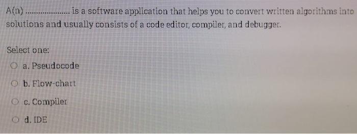  A(n)............... is a software application that helps you to convert written
