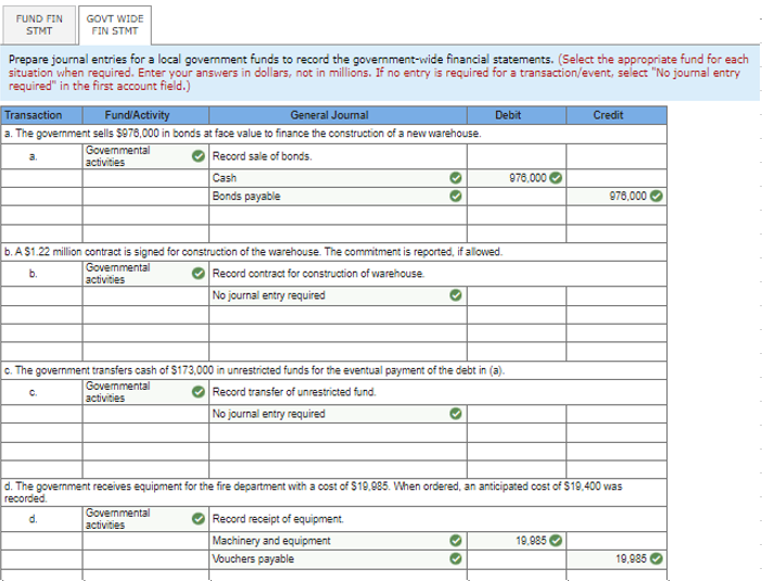 appropriate fund for each situation when required. Enter your answers in dollars,