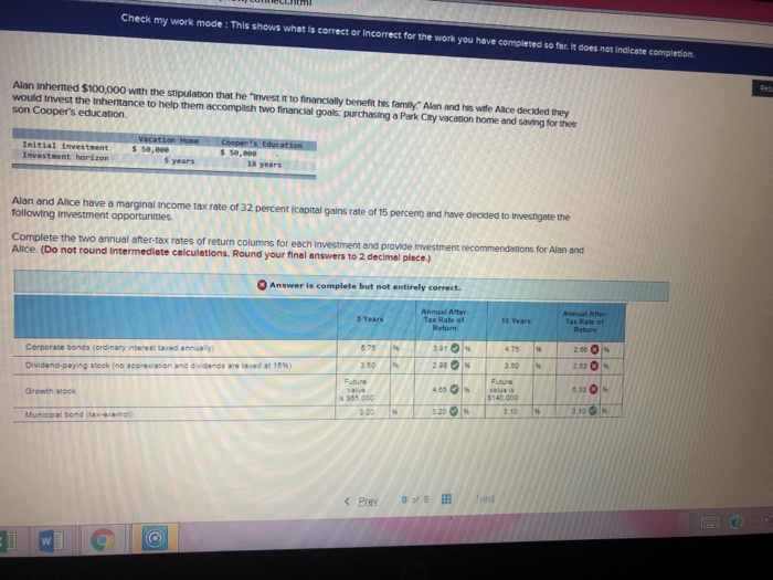 Check my work mode : This shows what is correct or