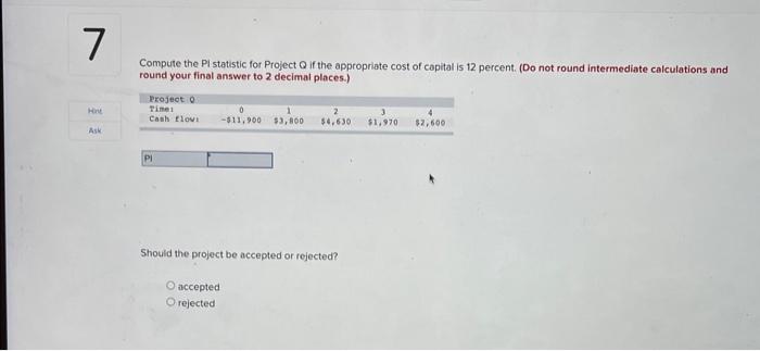 I need help solving this problem? Compute the Pi statistic for Project