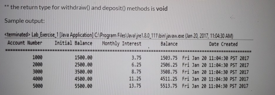0). A private double data field named annuallnterestRate that stores the current