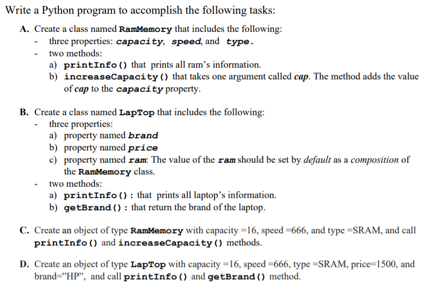 Write a Python program to accomplish the following tasks: A. Create