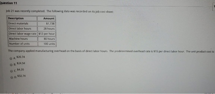 Corporation applies manufacturing overhead on the basis of direct labor hours has