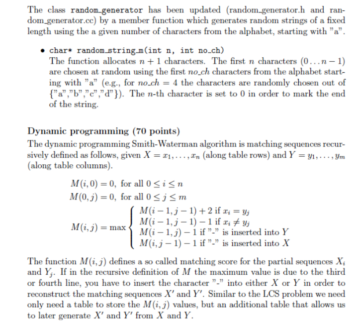  The class random_generator has been updated (random_generator.h and ran- dom_generator.cc) by