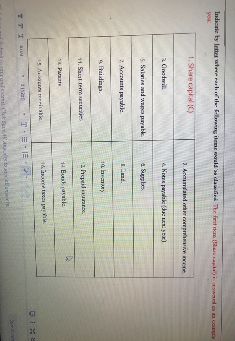 the headings of ABC Company's statement of financial position a. Non-current assets.