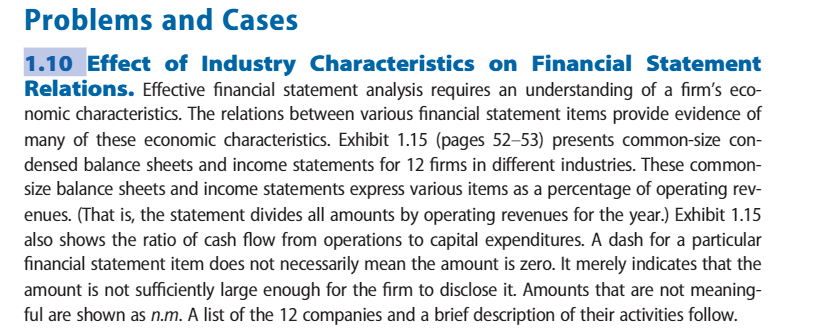  Exhibit 1.15 is below: Please show work in excel. Problems and
