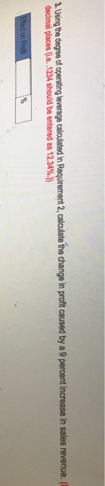 Price, Cost Structure, Degree of Operating Leve Cove's Cakes is a local