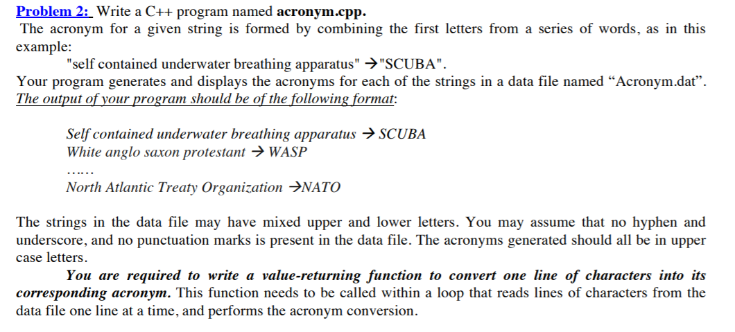 Make the following code according to the instructions within it. The main