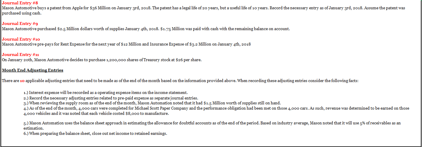 Description) Net (Accounts Receivable): Enter Account Description) (Enter Account Description) (Enter Account