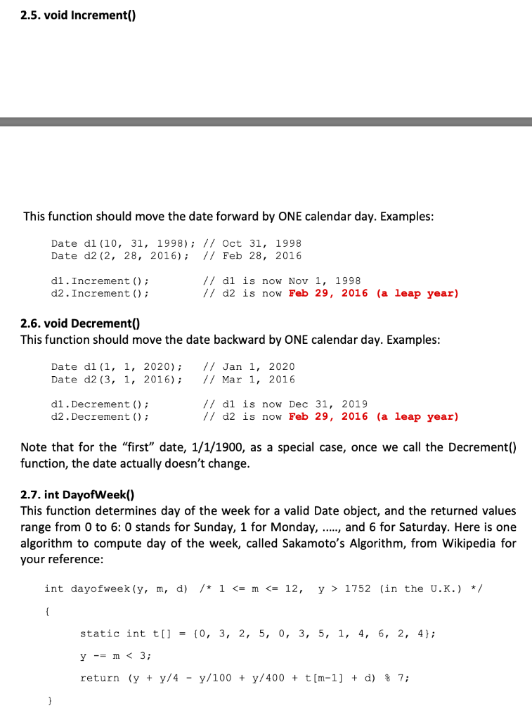 The instructions and details are as below: 1. An object of type