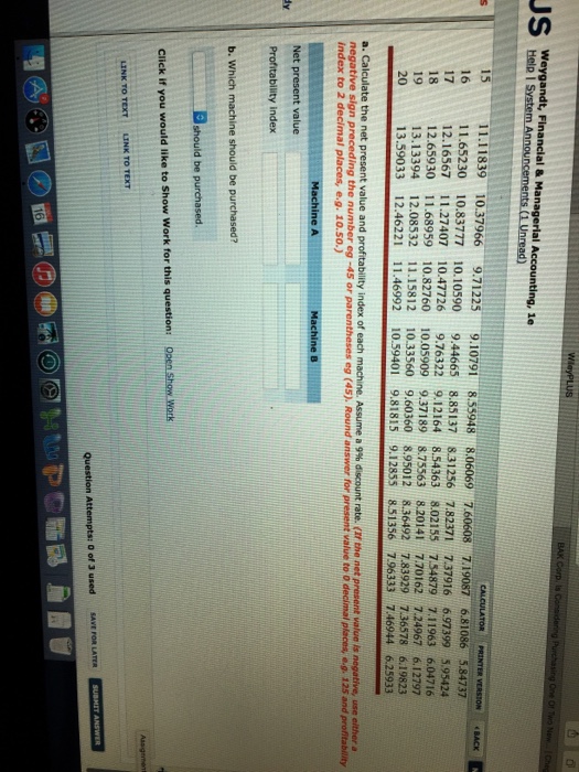 to do. estimates regarding each machine are provided below. 8 0 3