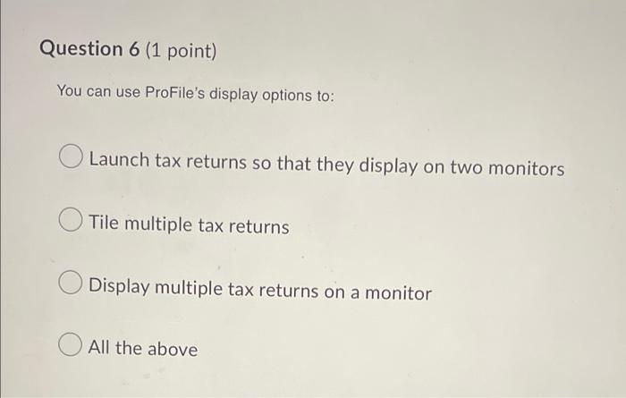 return Toggle back and forth between different tax files All the above