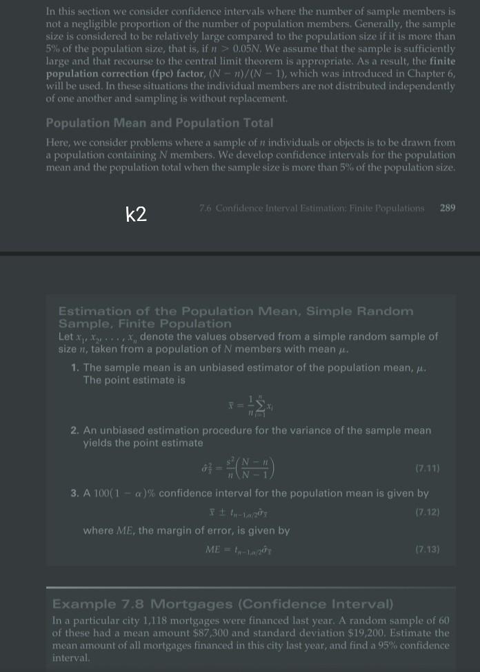 Need right information thx In this section we consider confidence intervals