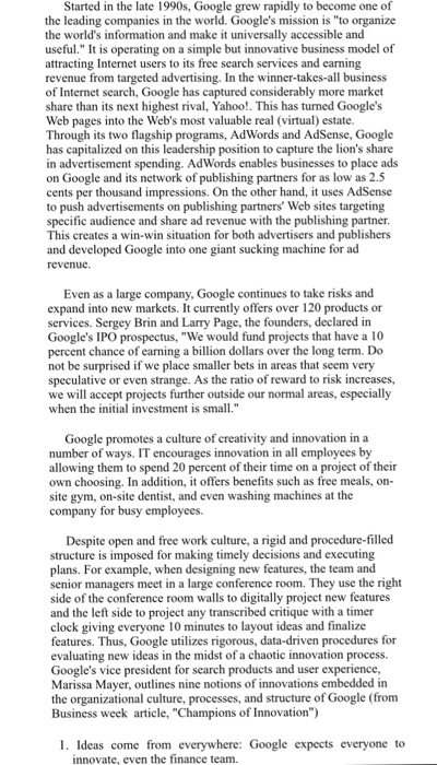  Answer The 3 Questions Under the Study Case tarted in the