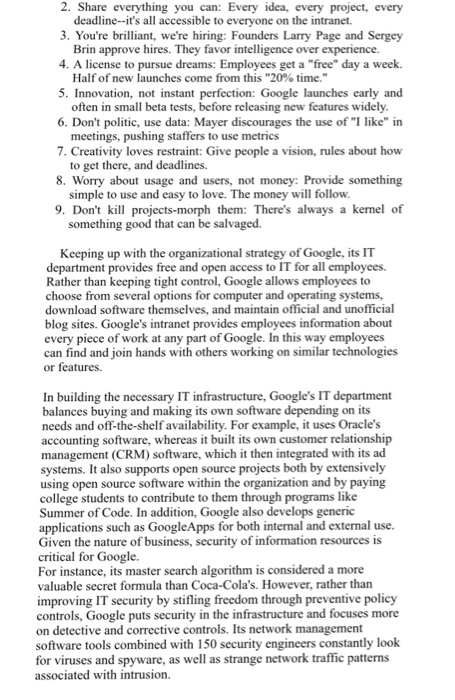 late 1990s, Google grew rapidly to become one of the leading companies