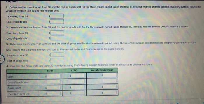 eBook Calculator Periodic Inventory by Three Methods The beginning inventory for Dunne