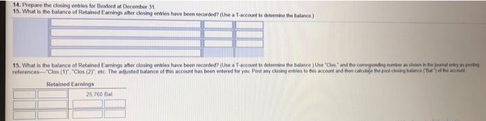Boxford Auto Repair had the following account balances after adjustments. Assume all