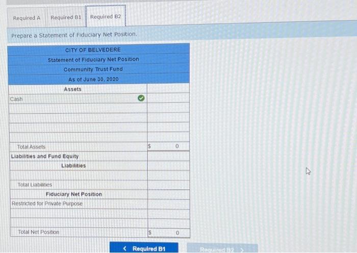 \begin{tabular}{l|l|l} Required A & Required B1 & Required B2 \end{tabular} Prepare a