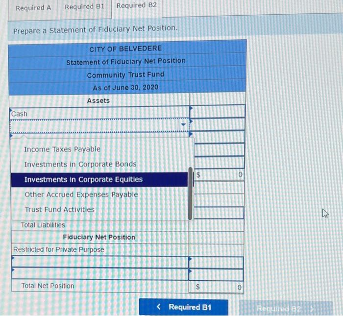 Position Community Trust Fund As of June 30,2020 Assets Cash Income Taxes