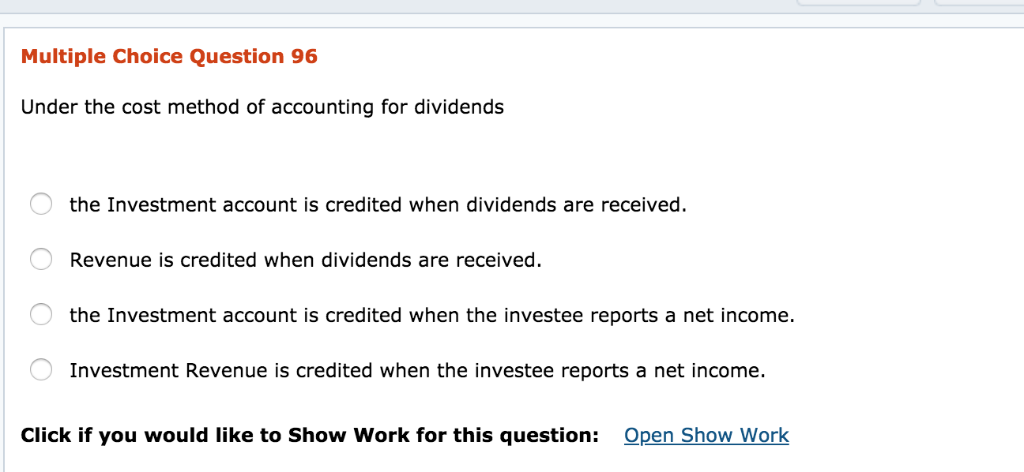 account for an investment in common stock, dividends received should be recorded