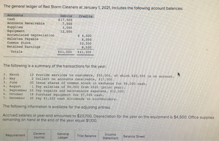  I need help with transaction number 8. "Record the adjusting entry