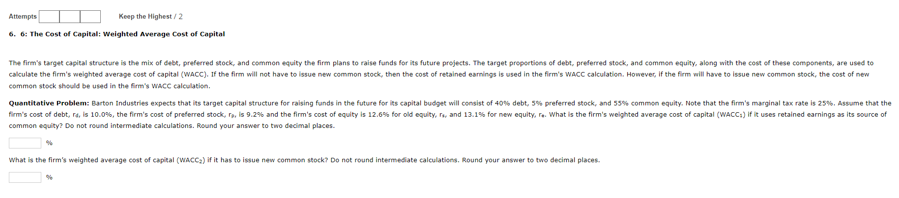 Attempts Keep the Highest / 2 6. 6: The Cost of