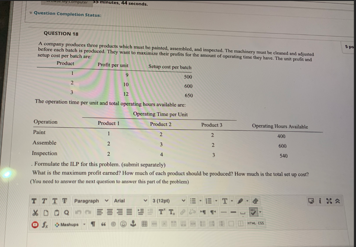 Need Excel solution please. browse my computer 5 minutes, 44 seconds. Question