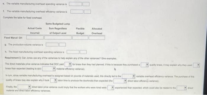 analyst for Darby Dosign Company (DDC), which manutactures expensive brass doonenobs. DDC