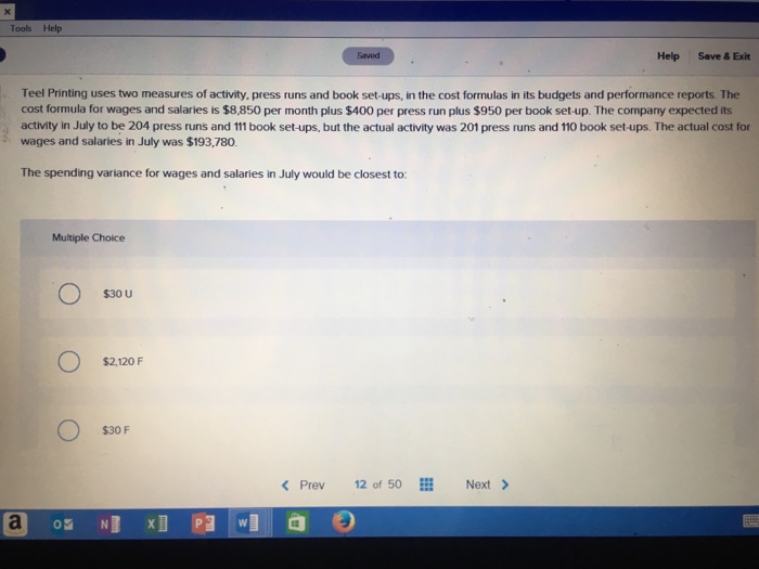  Tools Help Help Save & Exit Teel Printing uses two measures