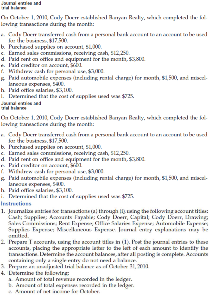 I need the solution step by step in Excel On October 1,